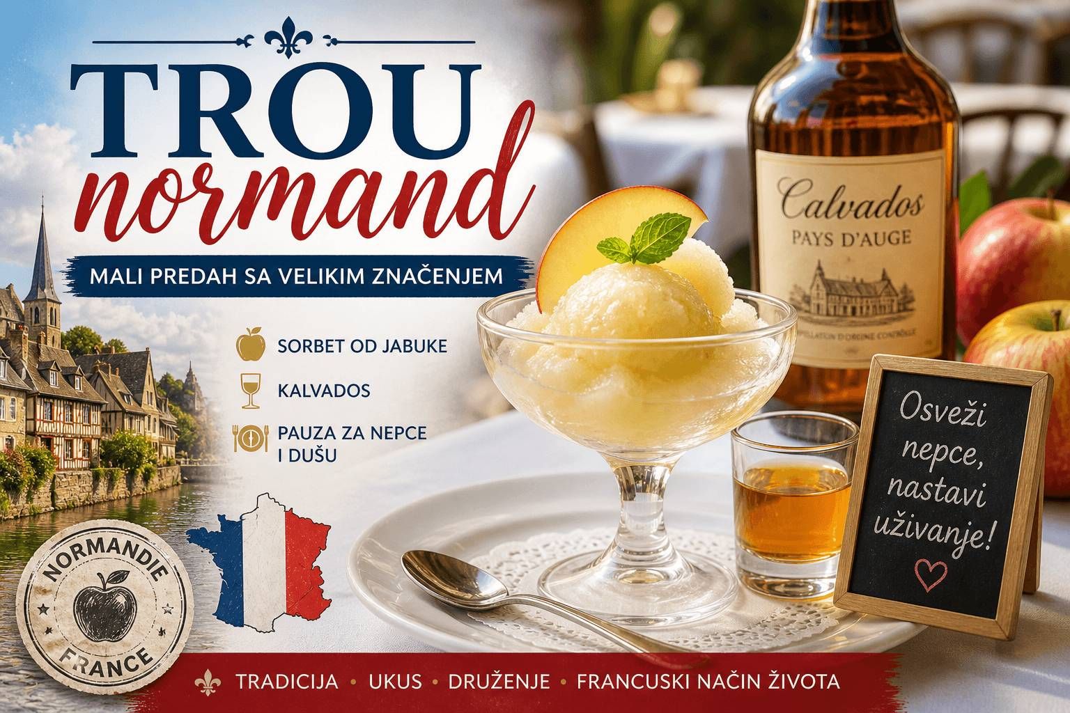 Šta je Trou normand u Francuskoj i zašto se služi između jela